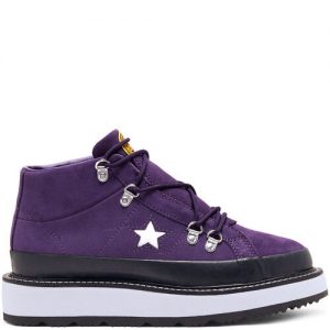 Converse Fleece Lined Boot One Star Mid für Damen Black Black (566162C)