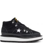Converse Fleece Lined Boot One Star Mid für Damen Black, White Black/ White (566163C)