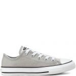 Converse Coated Glitter Chuck Taylor All Star Low Top für ältere Kinder Grey, Black Grey/ Black (666896C)
