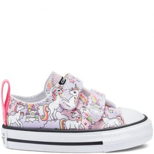 Converse Toddler Neon Unicorn Easy-On Chuck Taylor All Star Low Top Pink Pink (769108C)