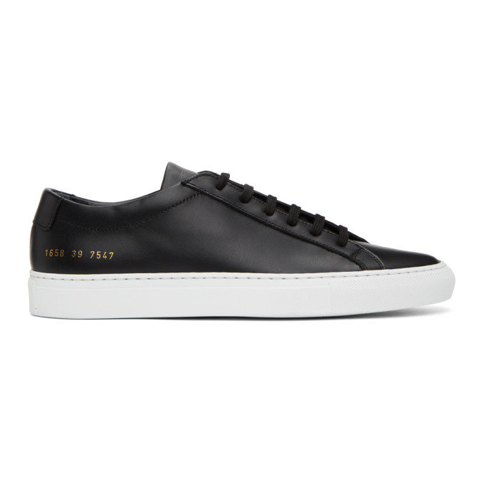 Common Projects Black Original Achilles Low Sneakers (1658)