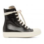 Rick Owens Drkshdw Black Lacquered High Sneakers (DU21S2800 HDLQP)