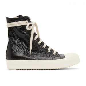 Rick Owens Drkshdw Black Aluminium High Sneakers (DU21S2800 SHPES1)