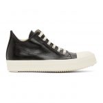 Rick Owens Drkshdw Black Lacquered Low Sneakers (DU21S2802 HDLQP)