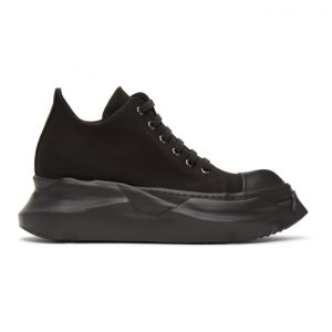 Rick Owens Drkshdw Black Abstract Low Sneakers (DU21S2842 TNAP)