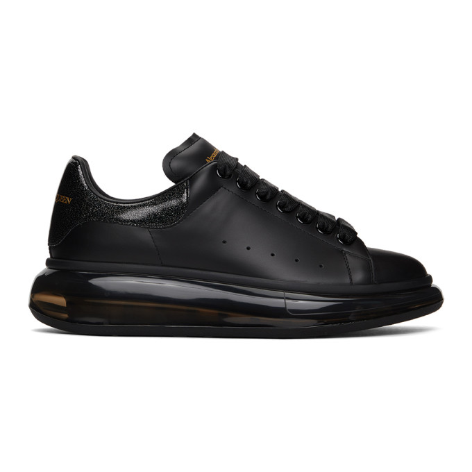 Alexander McQueen SSENSE Exclusive Black Iridescent Clear Sole Oversized Sneakers (653261WIA43)