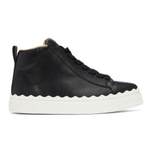 Chloe Black Lauren High-Top Sneakers (CHC21S41342)