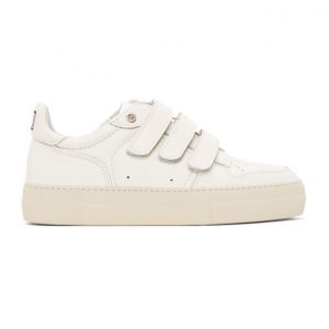 AMI Alexandre Mattiussi Off-White Velcro Low-Top Sneakers (E21S417.862)