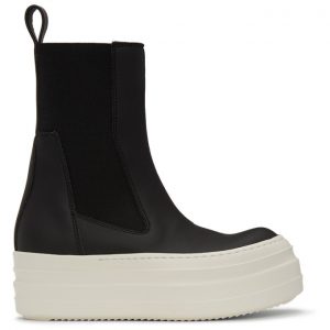 Rick Owens Drkshdw Black Double Bumper Beetle Sneakers (DS20F1826 RUH)