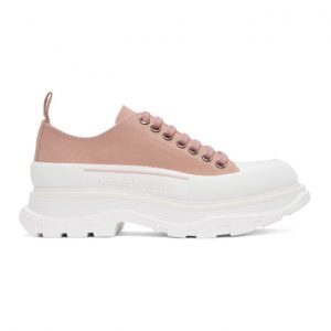 Alexander McQueen Pink Tread Slick Low Sneakers (611705 W4LR1)