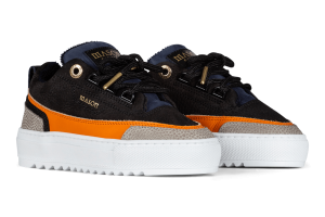 Mason Garments Kids – Firenze Nubuck / Leather – Black / Orange Schwarz (B-SS21-17A)