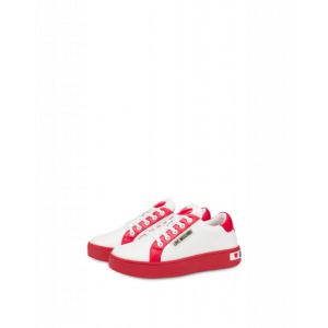 Moschino Zweifarbige Sneakers Aus Kalbsleder (POLJA15063G1CIA110B)
