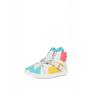 Moschino Hohe Sneakers Aus Kalbsleder Metal Lettering (POLMB15152G1CGAD10B)