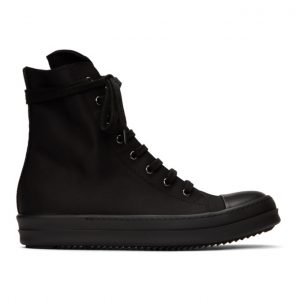 Rick Owens Drkshdw Black Wax High-Top Sneakers (DU20F1800 CNP)