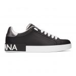 Dolce and Gabbana Black and White Portofino Sneakers (CS1760AH5278B979)