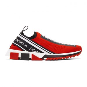 Dolce and Gabbana Red Sorrento Slip-On Sneakers (CS1713AH67789873)