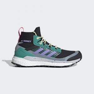adidas TERREX Free Hiker Wanderschuh Core Black / Light Purple / Glory Green (EG1846)