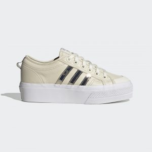 adidas Nizza Platform Schuh Off White / Silver Metallic / Cloud White (FY6739)