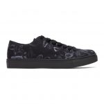 Yohji Yamamoto Black Canvas Eye Print Low-Top Sneakers (HD-E04-063)