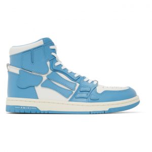 AMIRI Blue and White Skel Top Hi Sneakers (MFS002-462)
