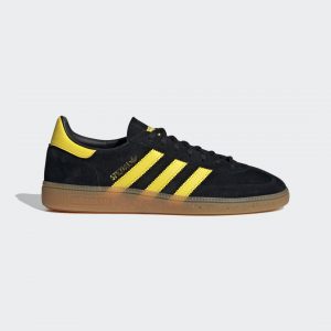 adidas Handball Spezial Schuh Core Black / Yellow / Gold Metallic (FX5676)
