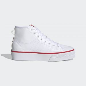 adidas Nizza Platform Mid Schuh Cloud White / Glory Red / Core Black (GV9743)