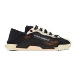 Dolce and Gabbana Black and Pink Slip-On NS1 Sneakers (CK1754 AW444)