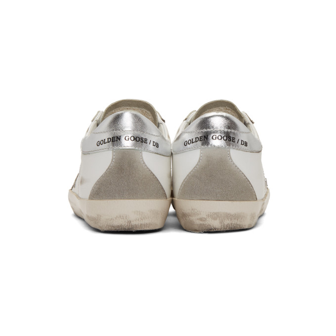 Golden Goose White and Silver Superstar Sneakers (GCOWS590.W77) (3)
