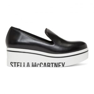 Stella McCartney Black Binx Platform Slip-On Sneakers (580181W188Q)