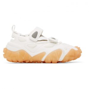 Acne Studios White and Orange Blotzer Bryz Crystal Sneakers (AD0193-)