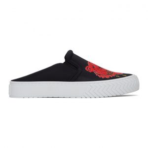 Kenzo Black Limited Edition Chinese New Year Neoprene K-Skate Mule Sneakers (FA52SN202F80)