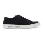 Saint Laurent Black Canvas Malibu Sneakers (606408 GUZ20)