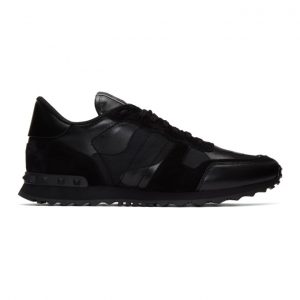 Valentino Black Valentino Garavani Camo Rockrunner Sneakers (VY2S0723NSD)
