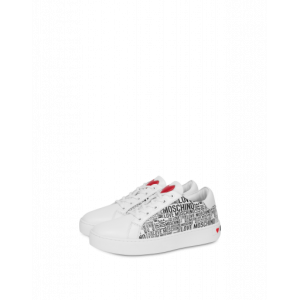 Moschino Sneakers Aus Kalbsleder Allover Logo (POLJA15073G1CIJ210A)