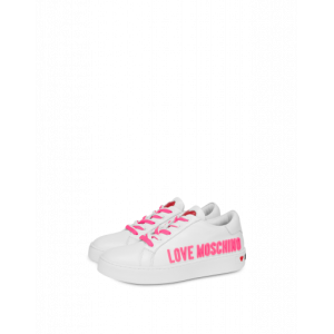 Moschino Sneakers Aus Kalbsleder Rubber Logo (POLJA15113G1CIAF100)