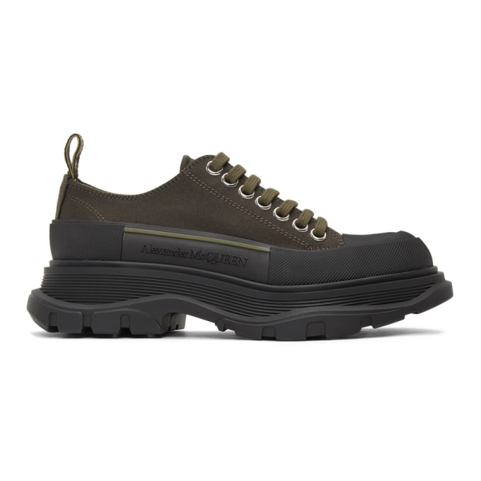 Alexander McQueen Green Tread Slick Low Sneakers (611705 W4L51)