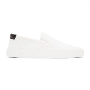 Saint Laurent White Venice Slip-On Sneakers (585742 GIIN0)