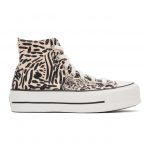 Converse Pink and Black Chuck Taylor All Star Lift Platform High Sneakers (571084C)