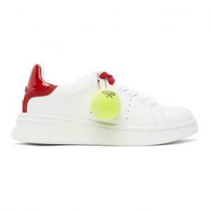 Marc Jacobs White and Red The Tennis Sneakers (M9002299)