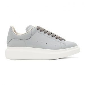 Alexander McQueen Grey Exaggerated-Sole Sneakers (645897WHZN0)