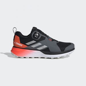 adidas TERREX Two Boa Trailrunning-Schuh Core Black / Silver Metallic / Solar Red (EE8822)