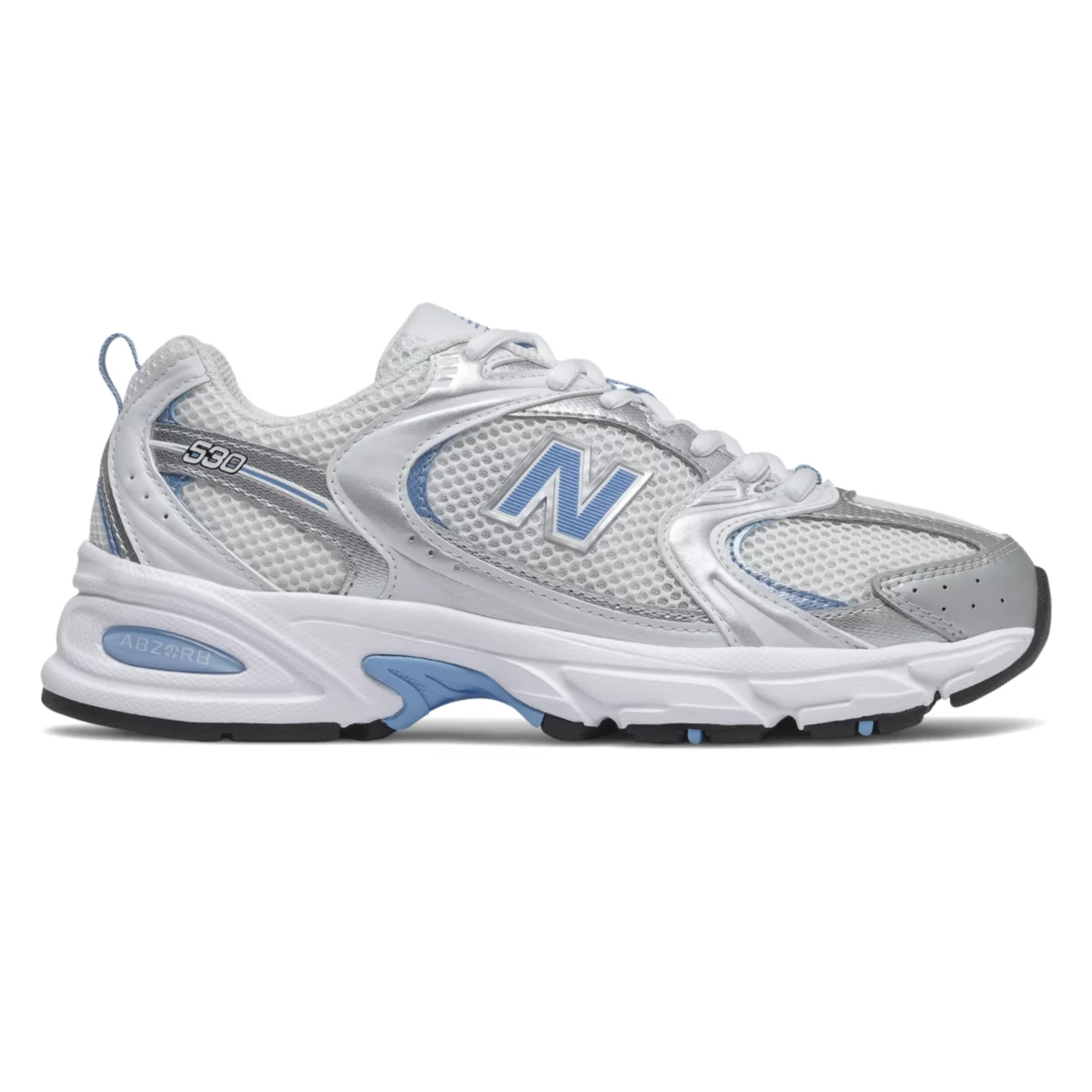 New Balance White and Blue 530 Sneakers (MR530MIC)