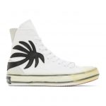 Palm Angels White Vulcanized Palm Sneakers (PMIA048R21LEA0020110)