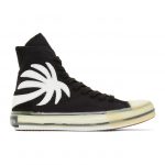 Palm Angels Black Vulcanized Palm Sneakers (PMIA048R21LEA0021001)