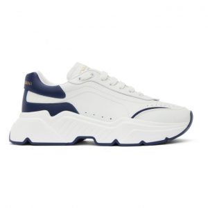 Dolce and Gabbana White and Blue Daymaster Sneakers (CS1791AX589)