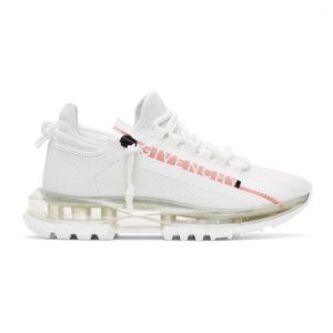 Givenchy White and Red Spectre Low Runner Sneakers (BE0019E0XH)