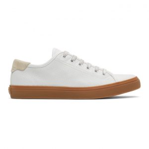 Saint Laurent White Larry Low-Top Sneakers (649261 1JZ13)
