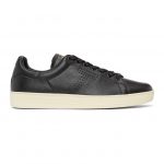 Tom Ford Black Grained Leather Warwick Sneakers (*J1045T-DAP)