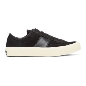 Tom Ford Black Cambridge Low-Top Sneakers (*J0974T-CRU)