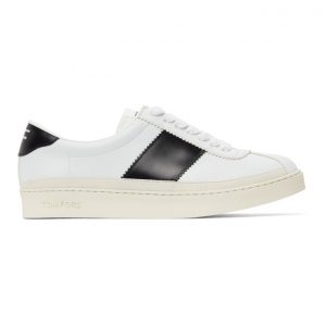 Tom Ford White and Black Bannister Sneakers (J1261T-TAP001)
